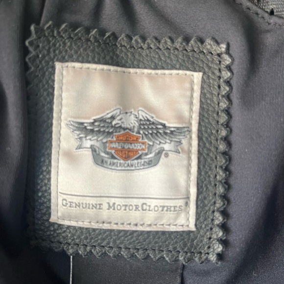 NEW Harley Davidson Boone Fringed Black Leather Jacket size small women’s biker - Picture 10 of 12
